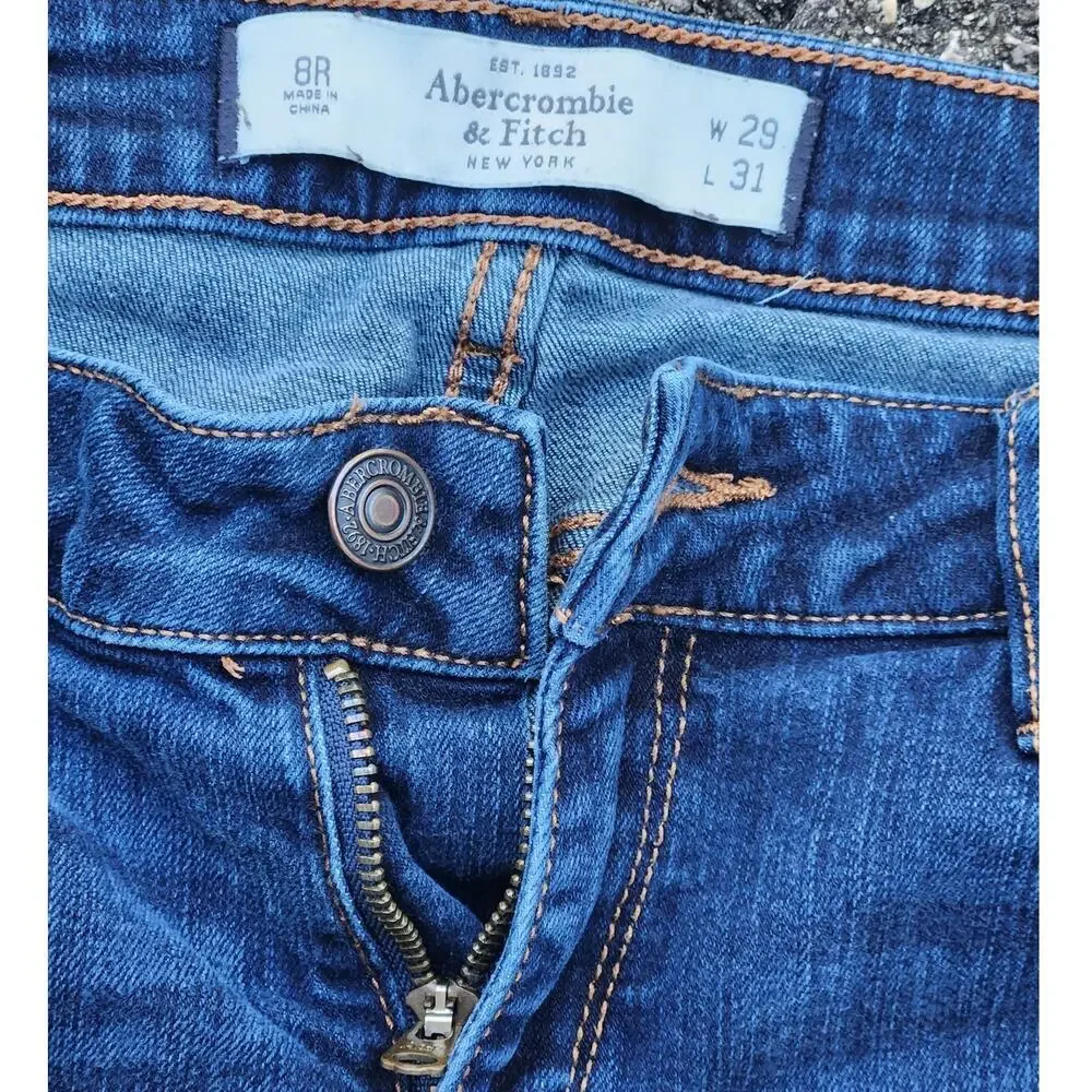 Abercrombie and Fitch Women's Sz 8R Super Skinny Cropped Jeans - Picture 4 of 6